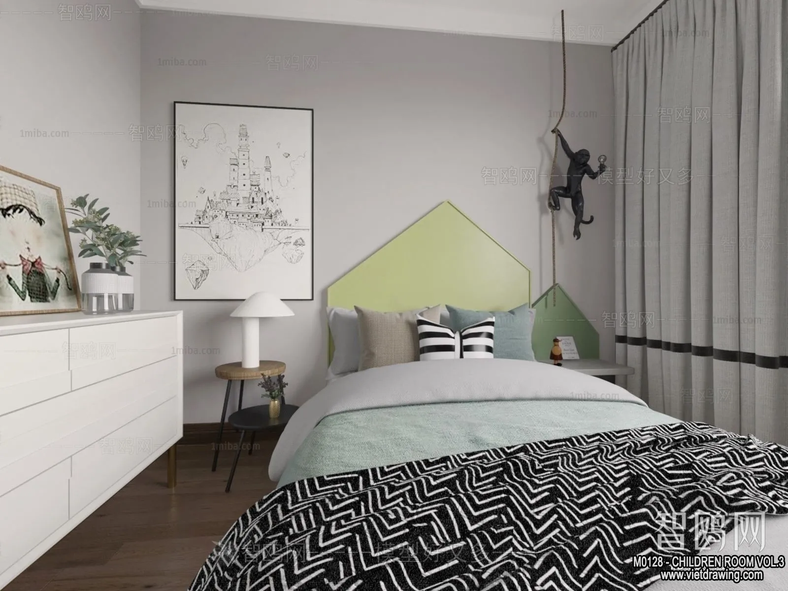 Children Room 3D Interior Scene - 3D Models - 351