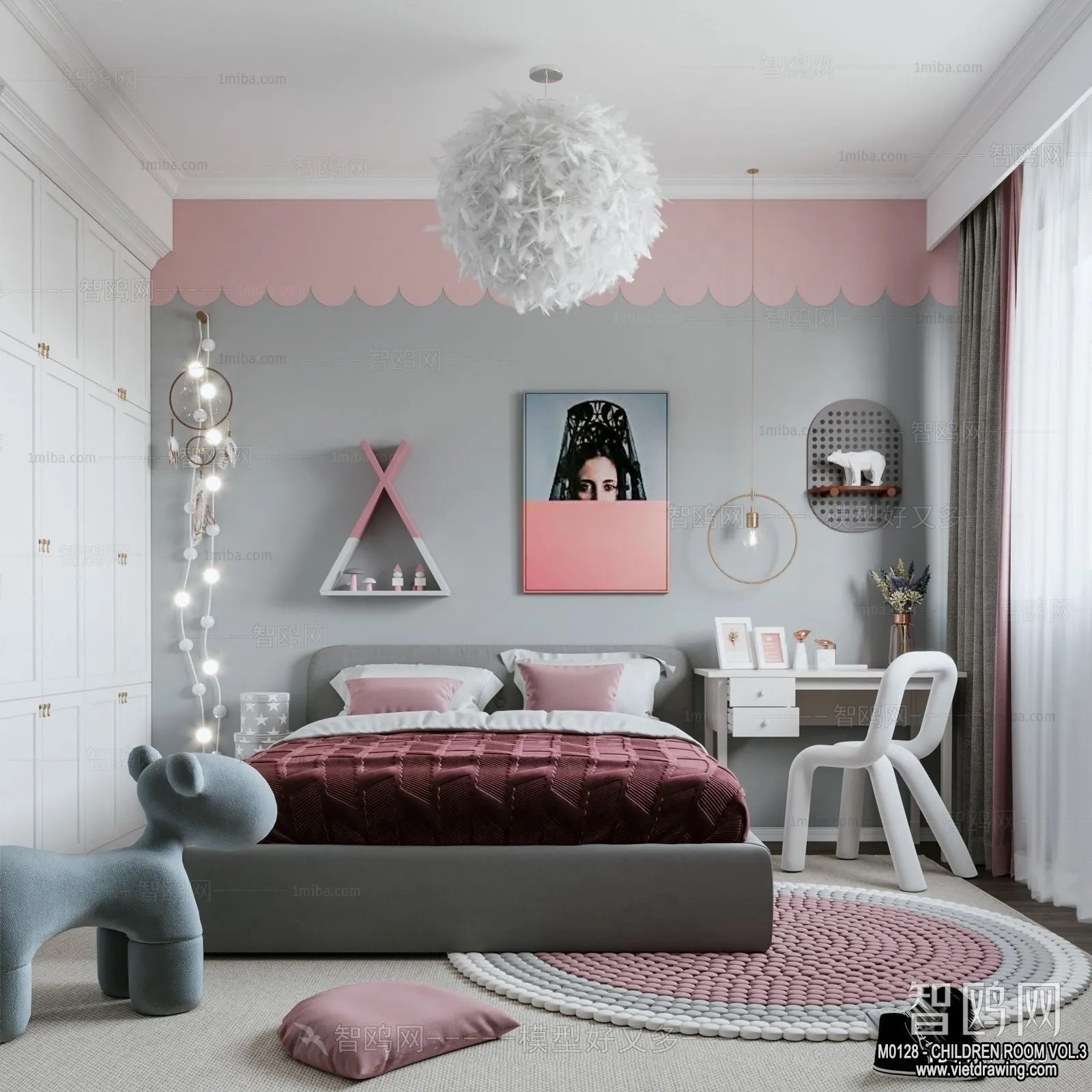 Children Room 3D Interior Scene - 3D Models - 352