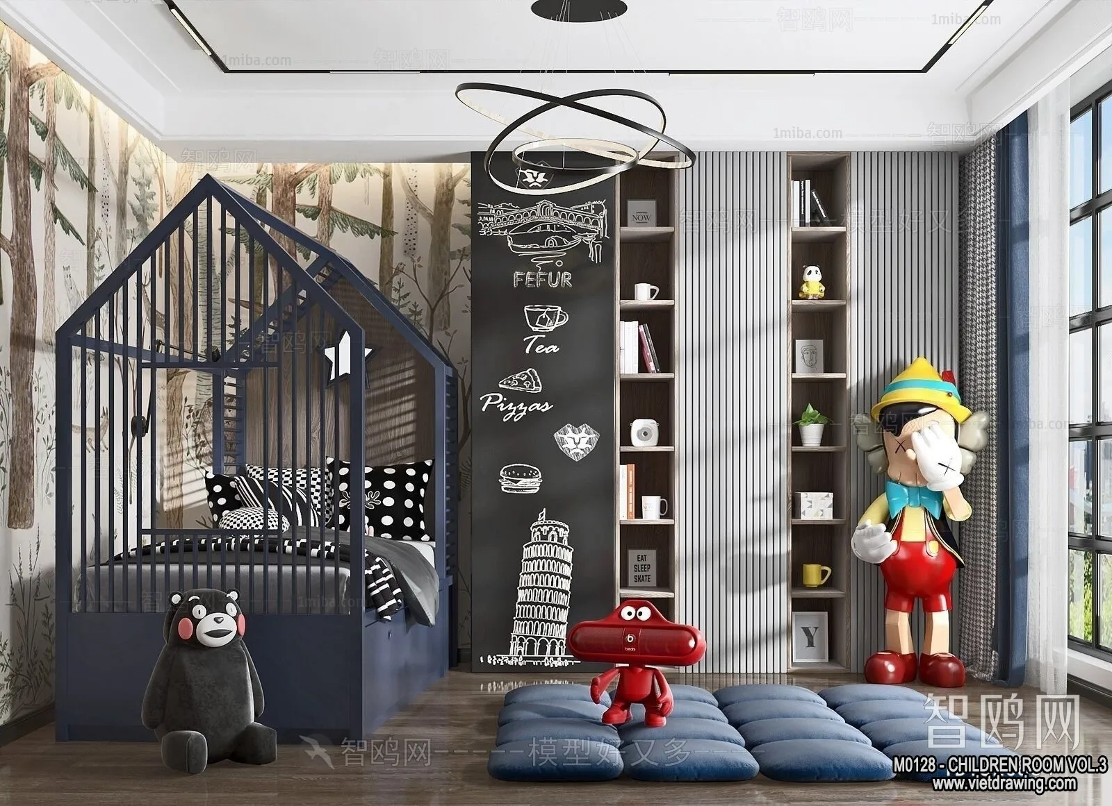 Children Room 3D Interior Scene - 3D Models - 366