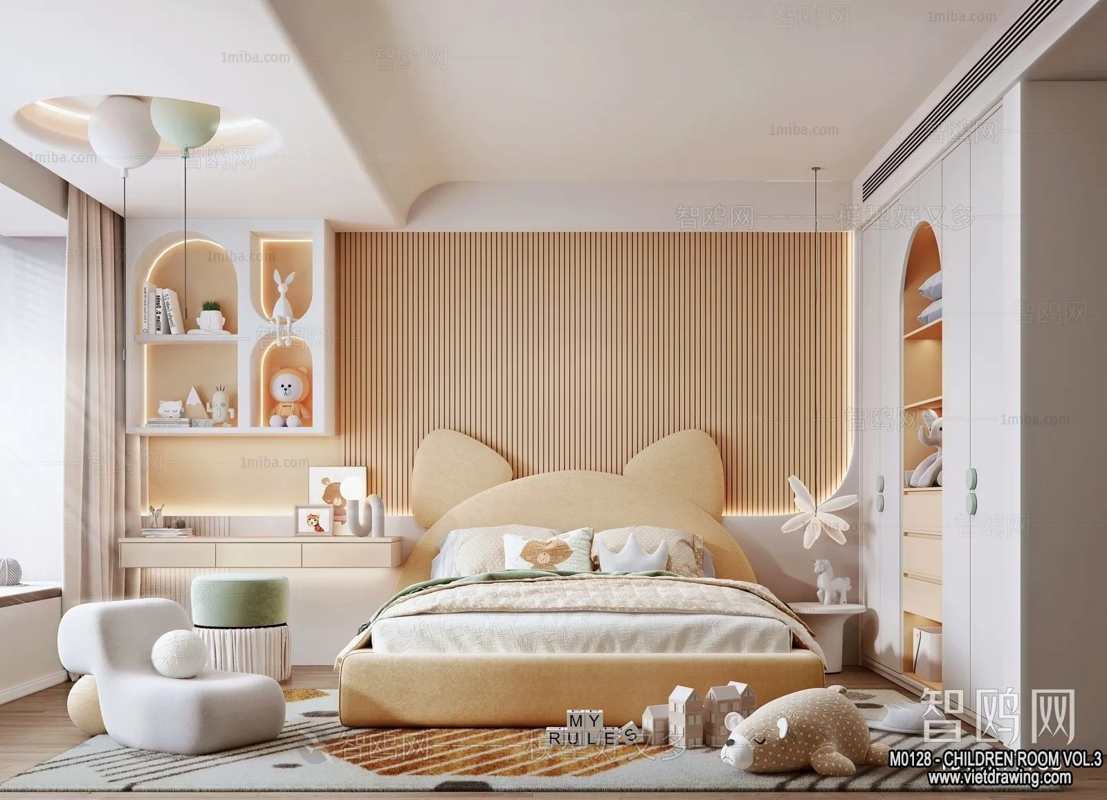 Children Room 3D Interior Scene - 3D Models - 375