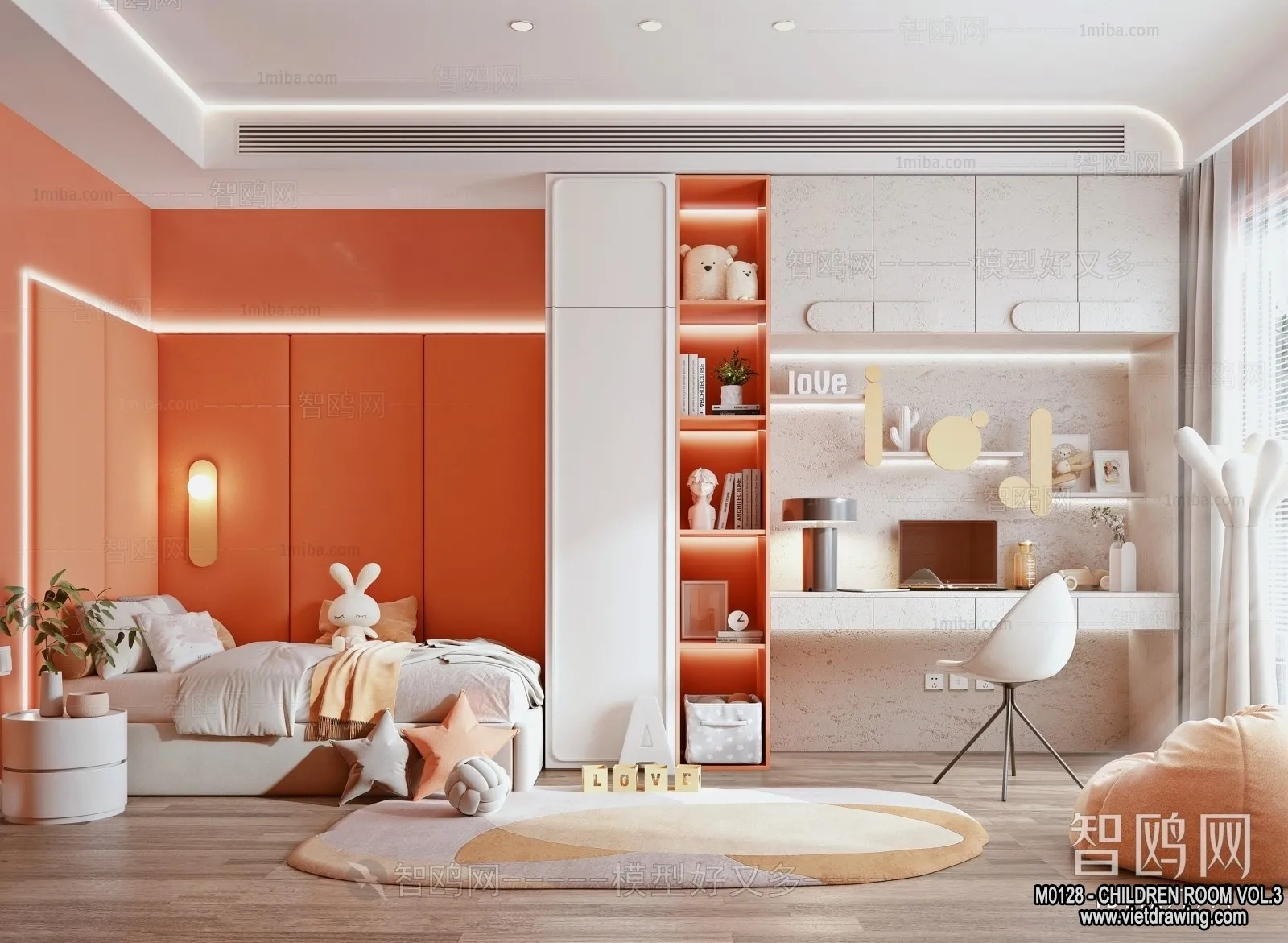 Children Room 3D Interior Scene - 3D Models - 376