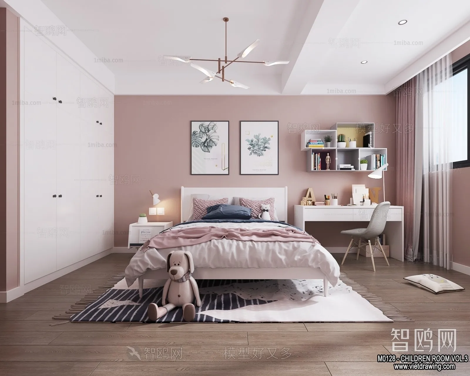 Children Room 3D Interior Scene - 3D Models - 384