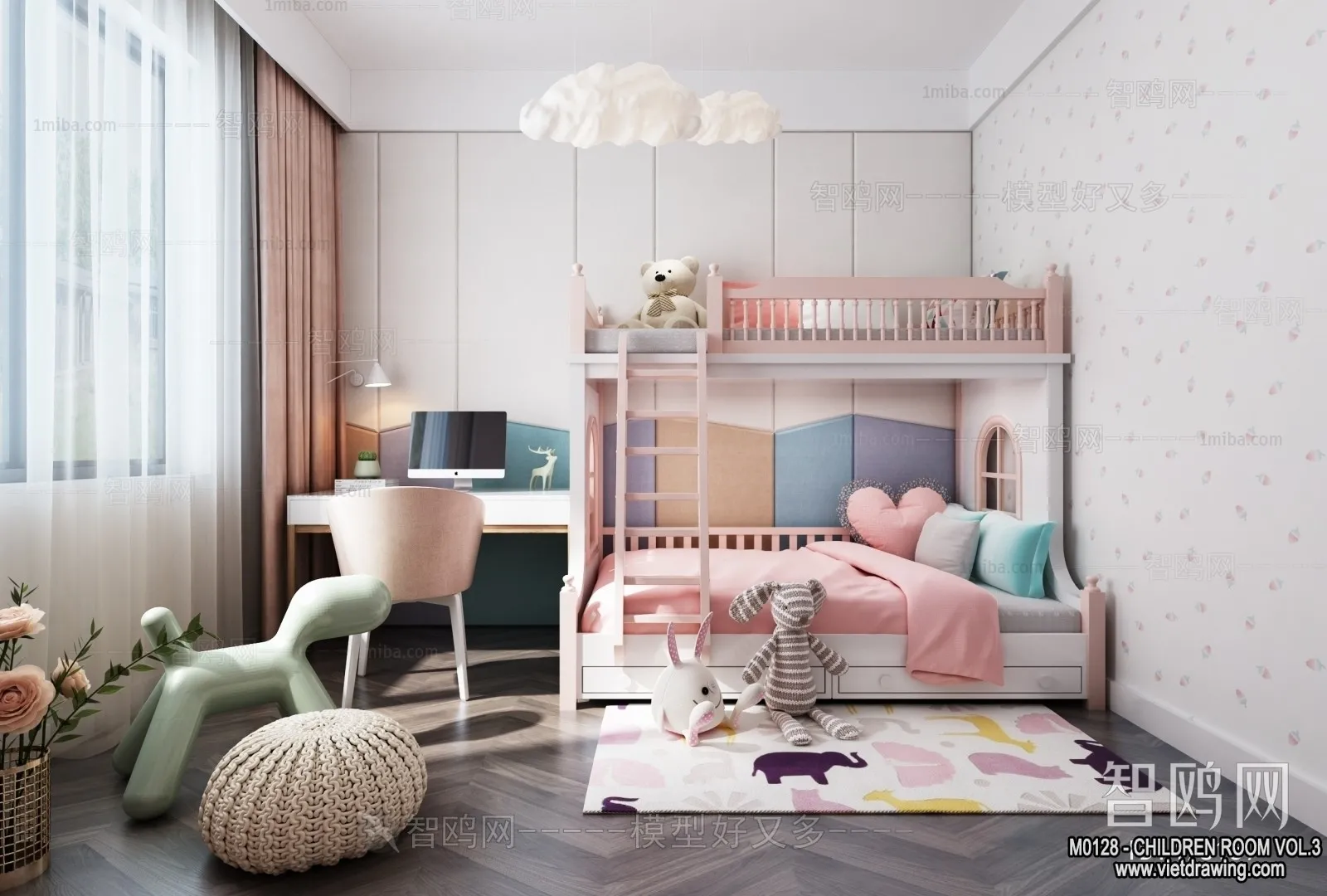 Children Room 3D Interior Scene - 3D Models - 385