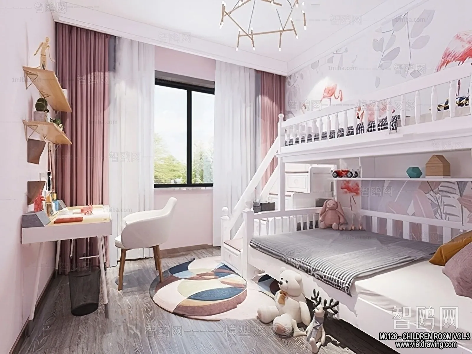 Children Room 3D Interior Scene - 3D Models - 386