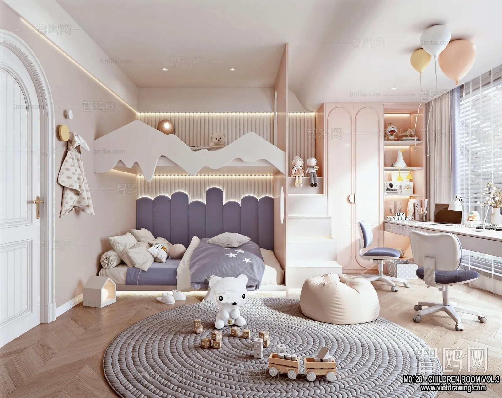Children Room 3D Interior Scene - 3D Models - 387