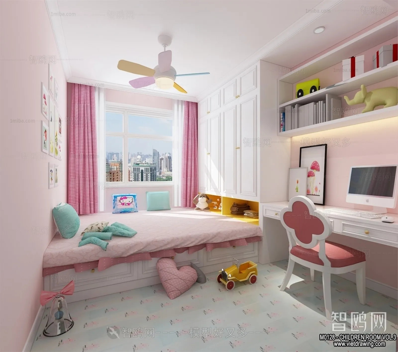 Children Room 3D Interior Scene - 3D Models - 393