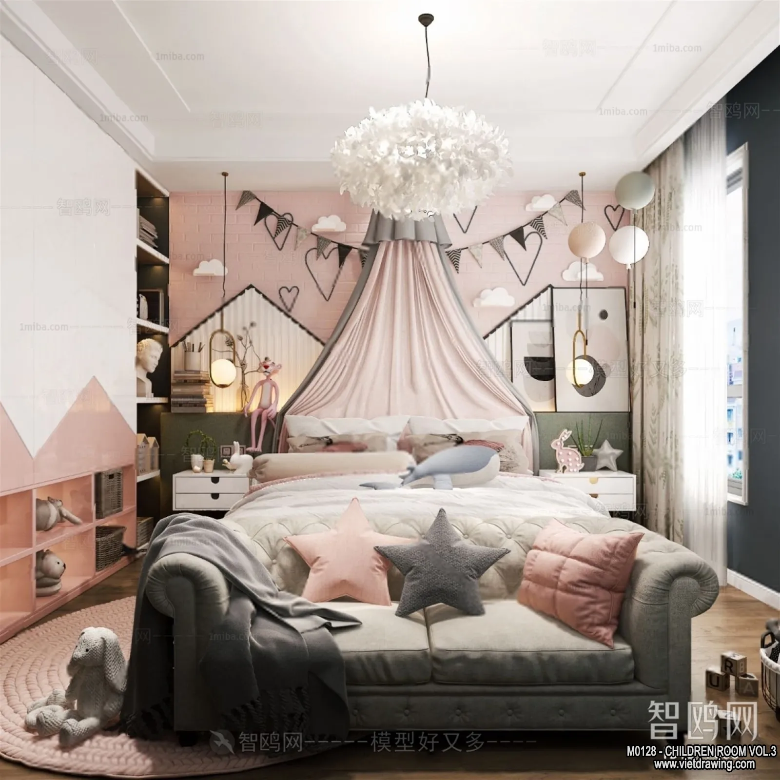 Children Room 3D Interior Scene - 3D Models - 394