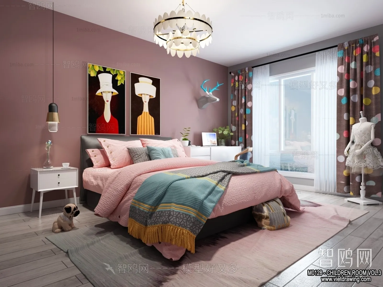 Children Room 3D Interior Scene - 3D Models - 396
