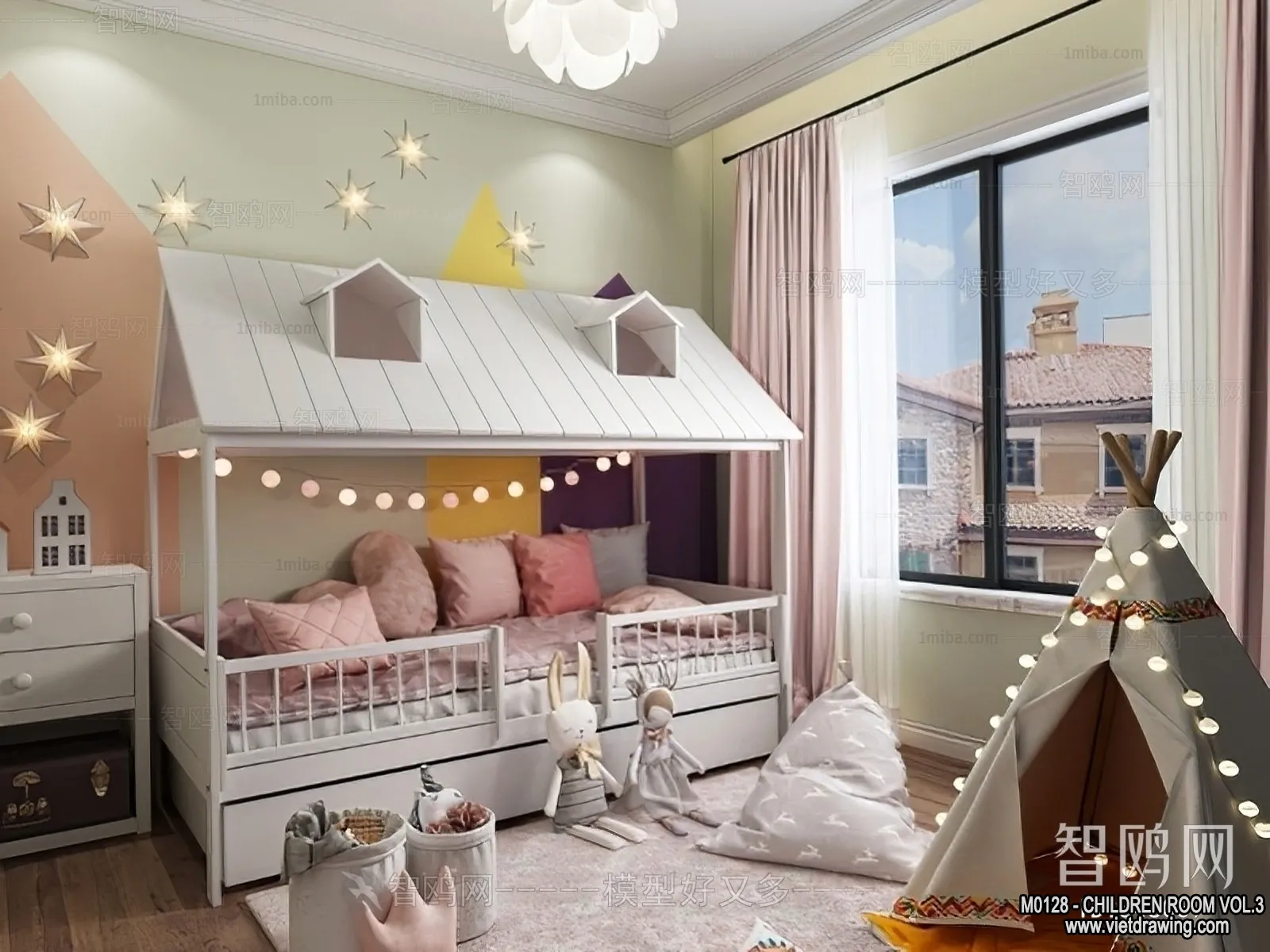 Children Room 3D Interior Scene - 3D Models - 397