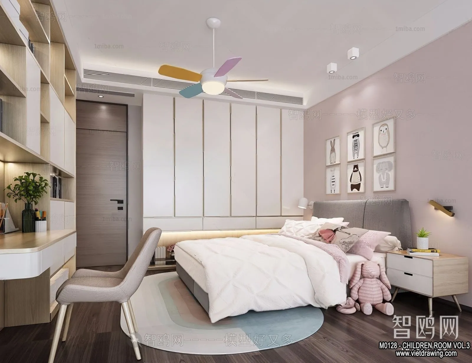 Children Room 3D Interior Scene - 3D Models - 399