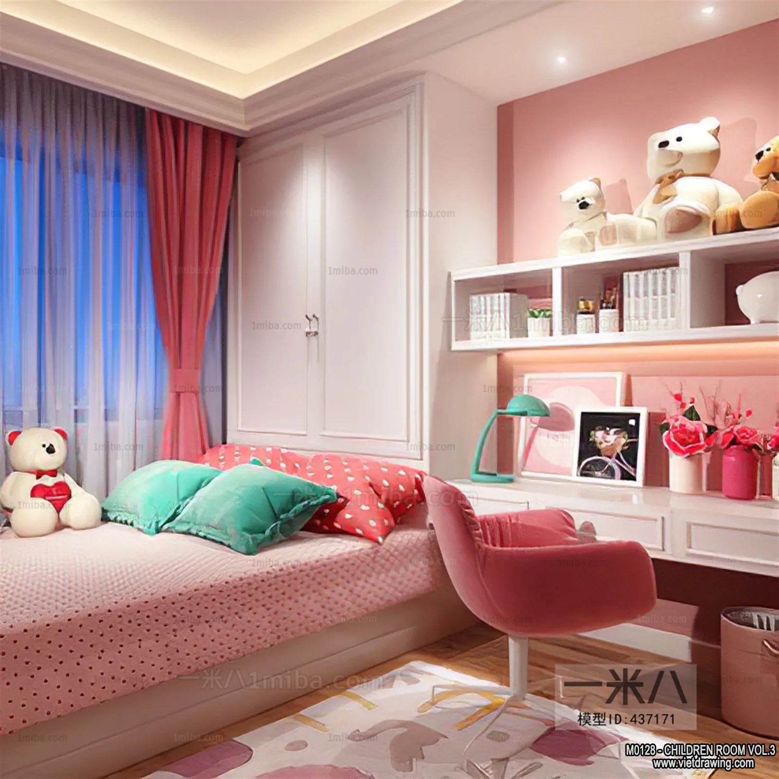 Children Room 3D Interior Scene - 3D Models - 404