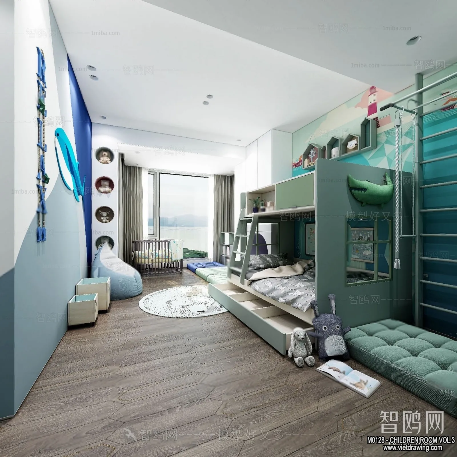 Children Room 3D Interior Scene - 3D Models - 416