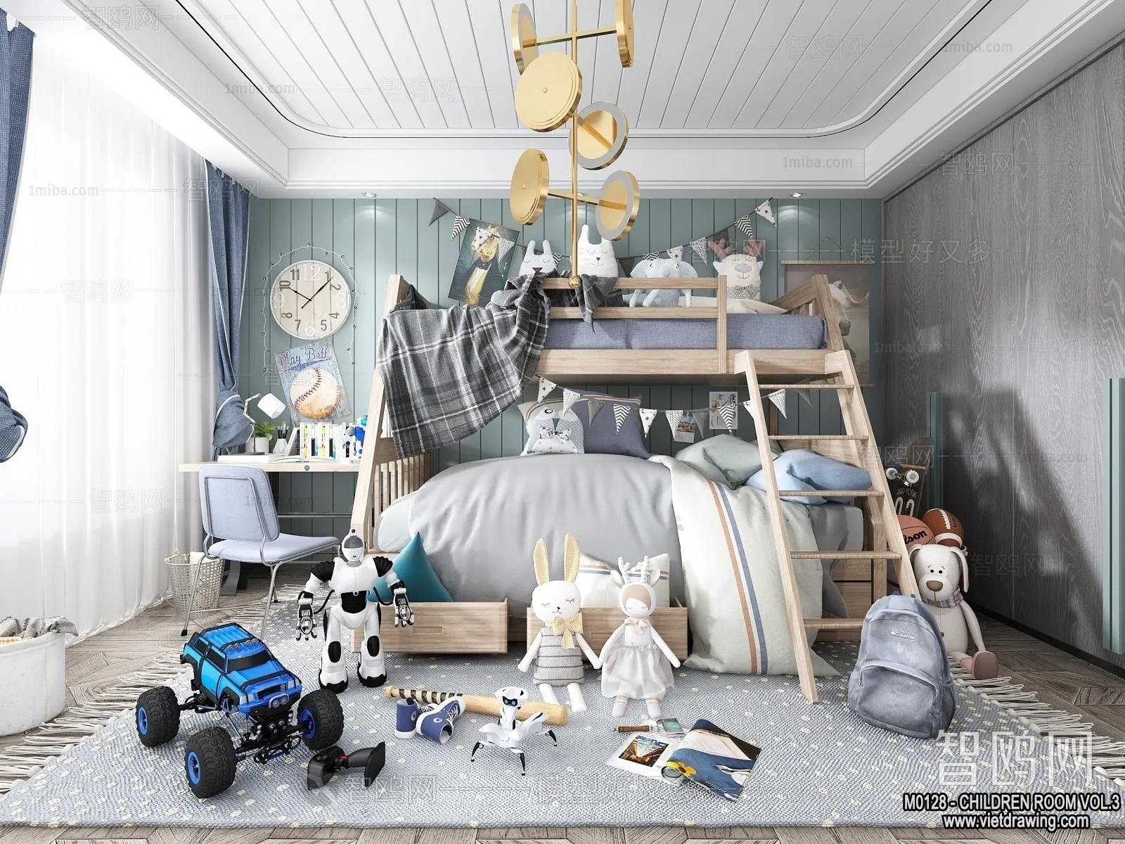 Children Room 3D Interior Scene - 3D Models - 417