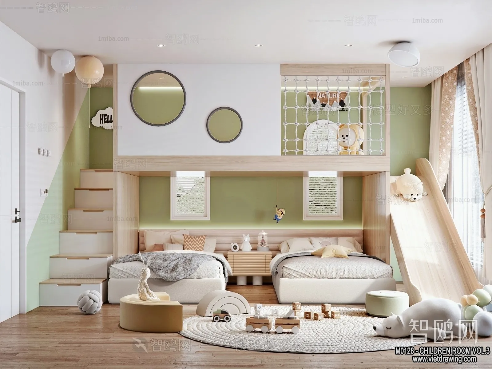 Children Room 3D Interior Scene - 3D Models - 422