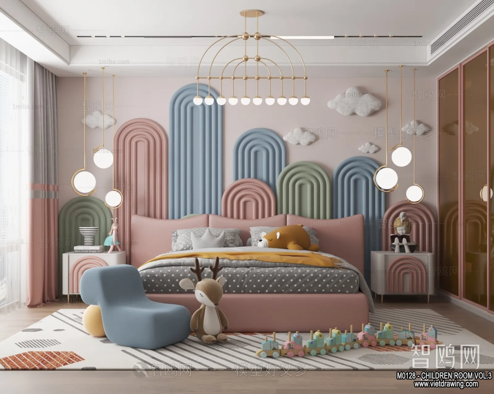 Children Room 3D Interior Scene - 3D Models - 428