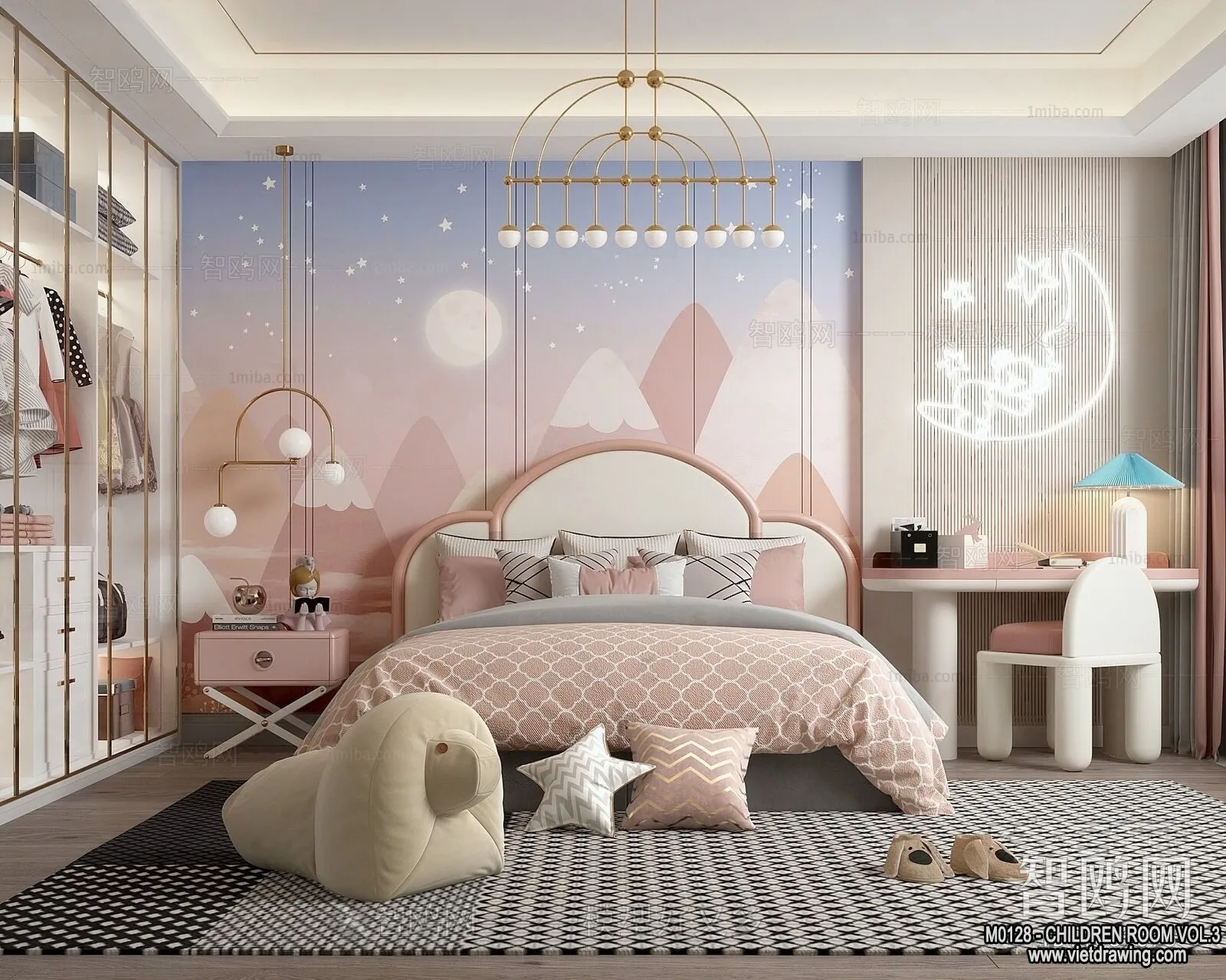 Children Room 3D Interior Scene - 3D Models - 432