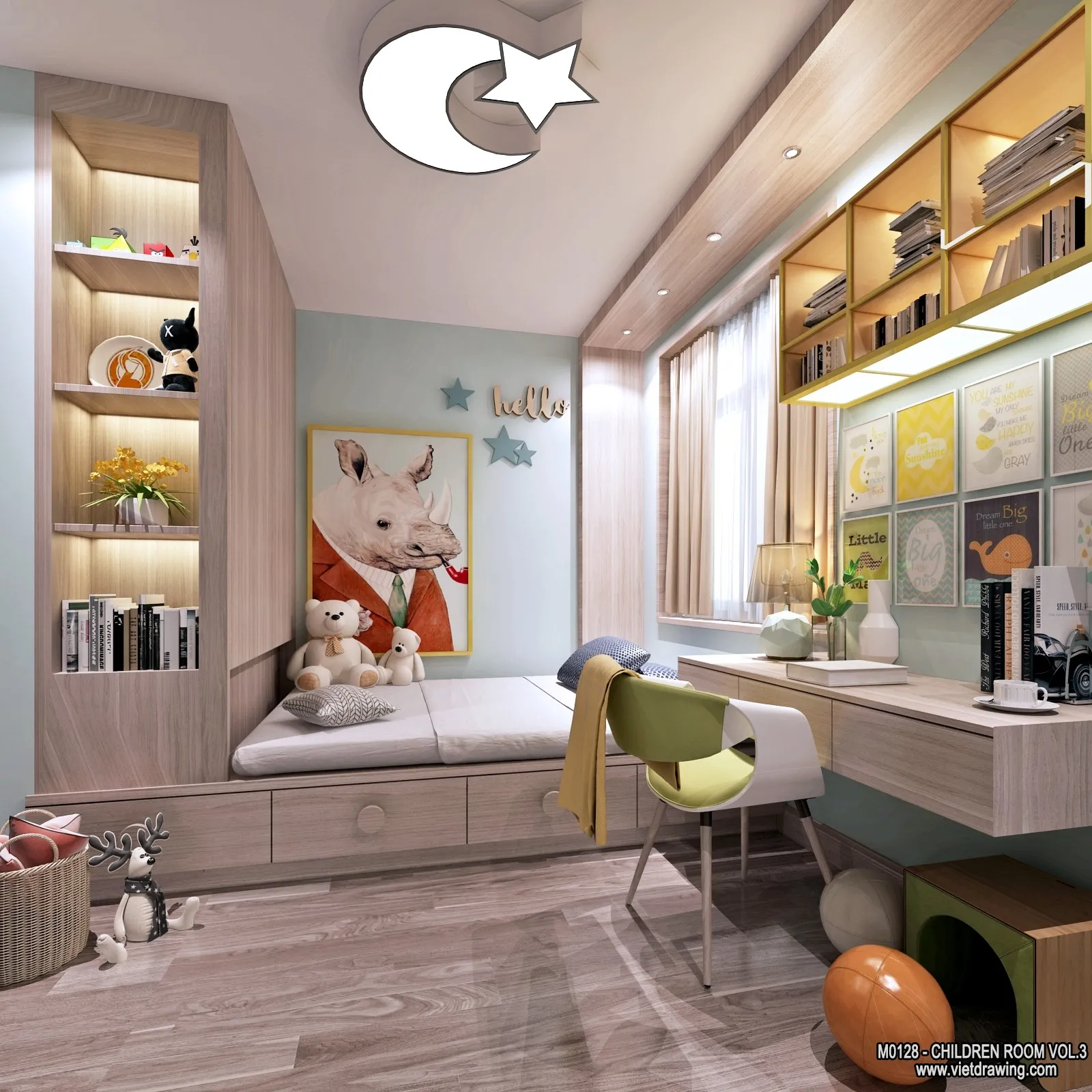 Children Room 3D Interior Scene - 3D Models - 445