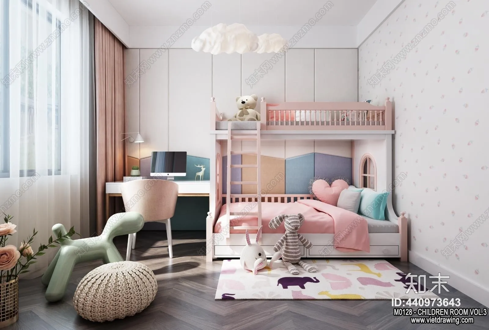 Children Room 3D Interior Scene - 3D Models - 450