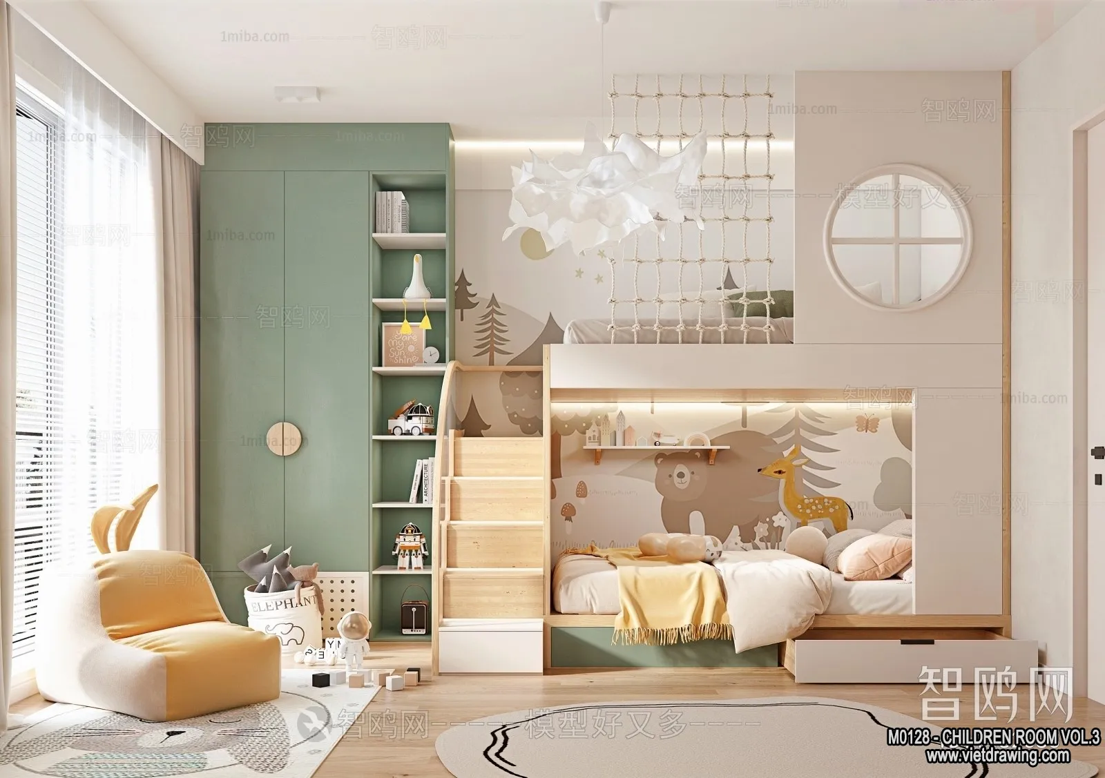 Children Room 3D Interior Scene - 3D Models - 465