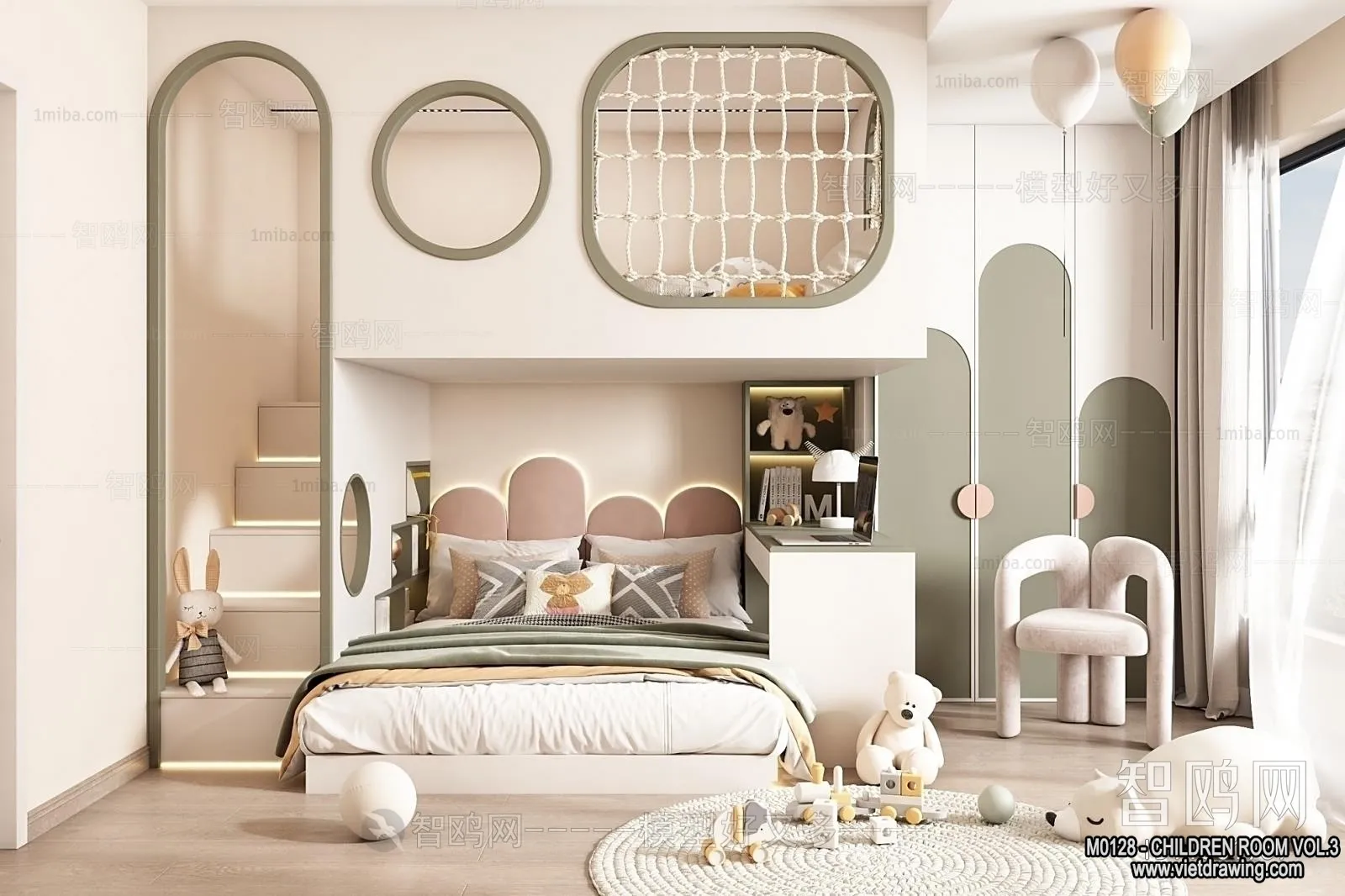 Children Room 3D Interior Scene - 3D Models - 474