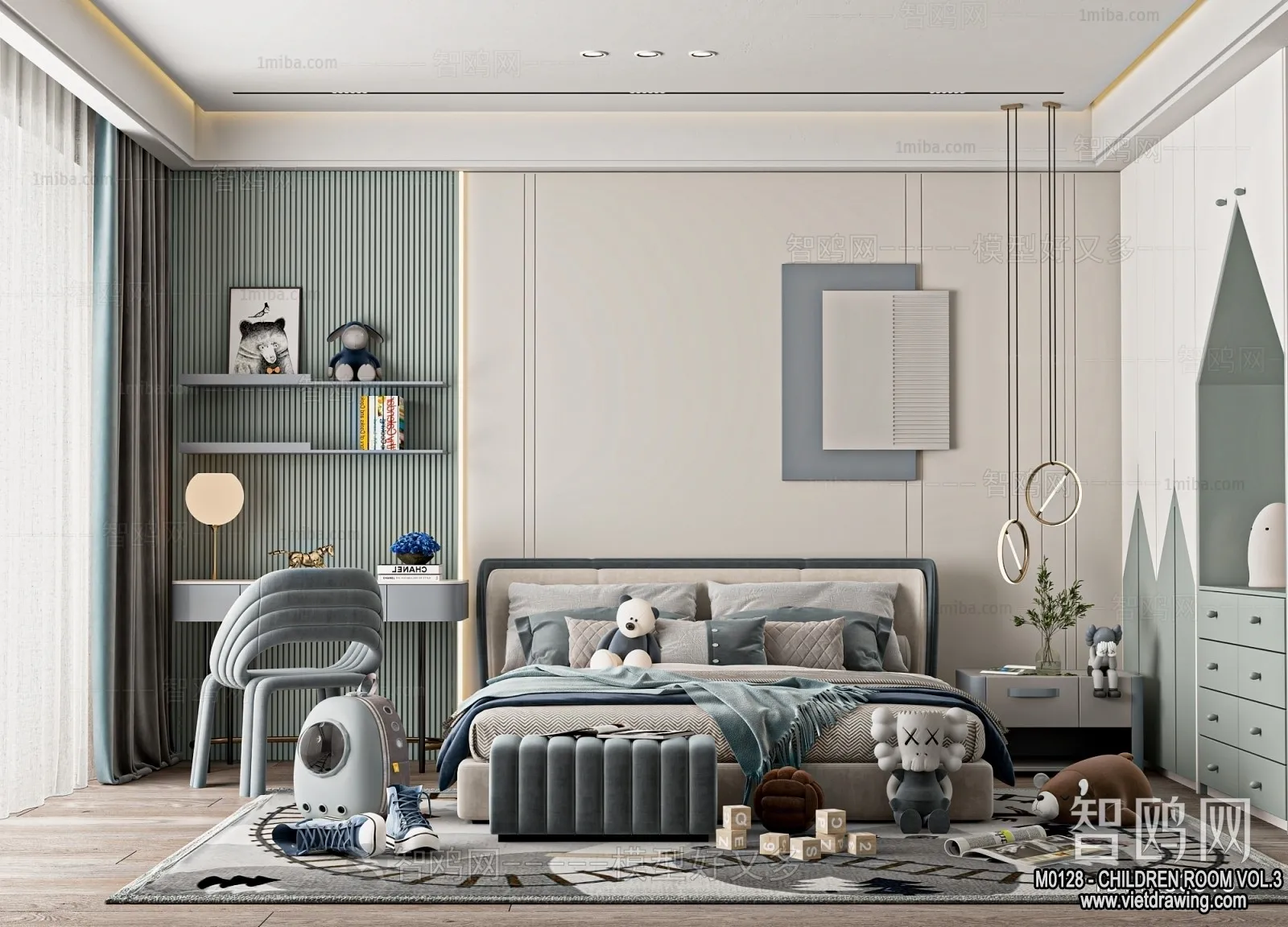 Children Room 3D Interior Scene - 3D Models - 478