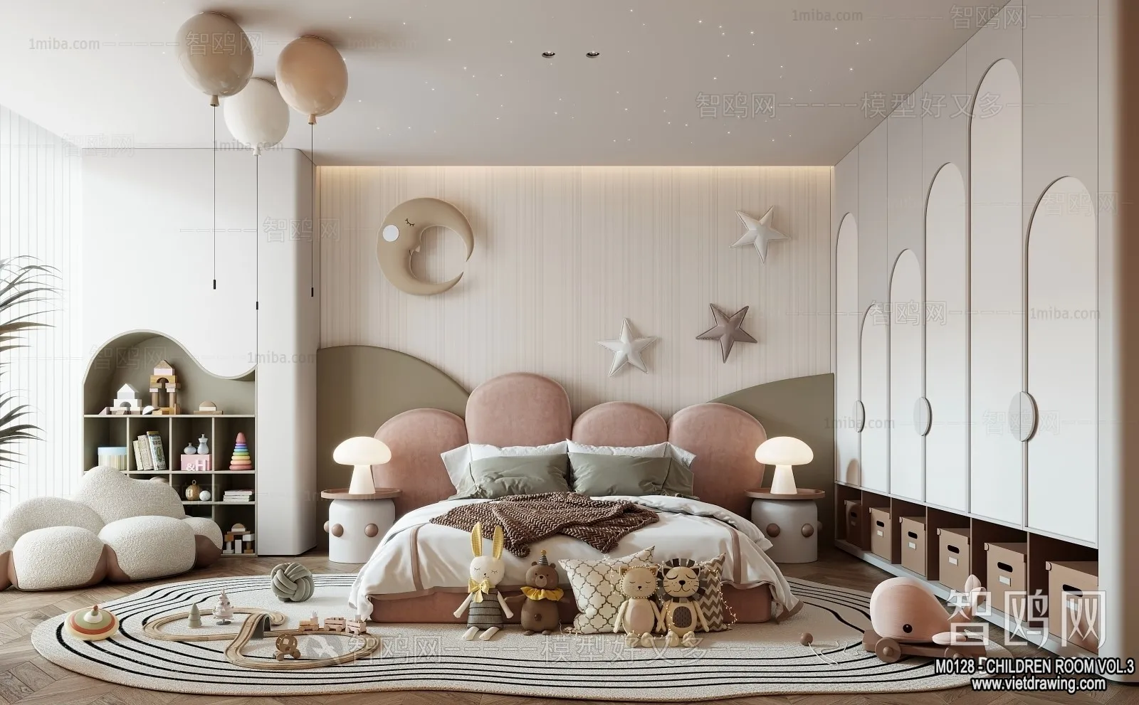 Children Room 3D Interior Scene - 3D Models - 480