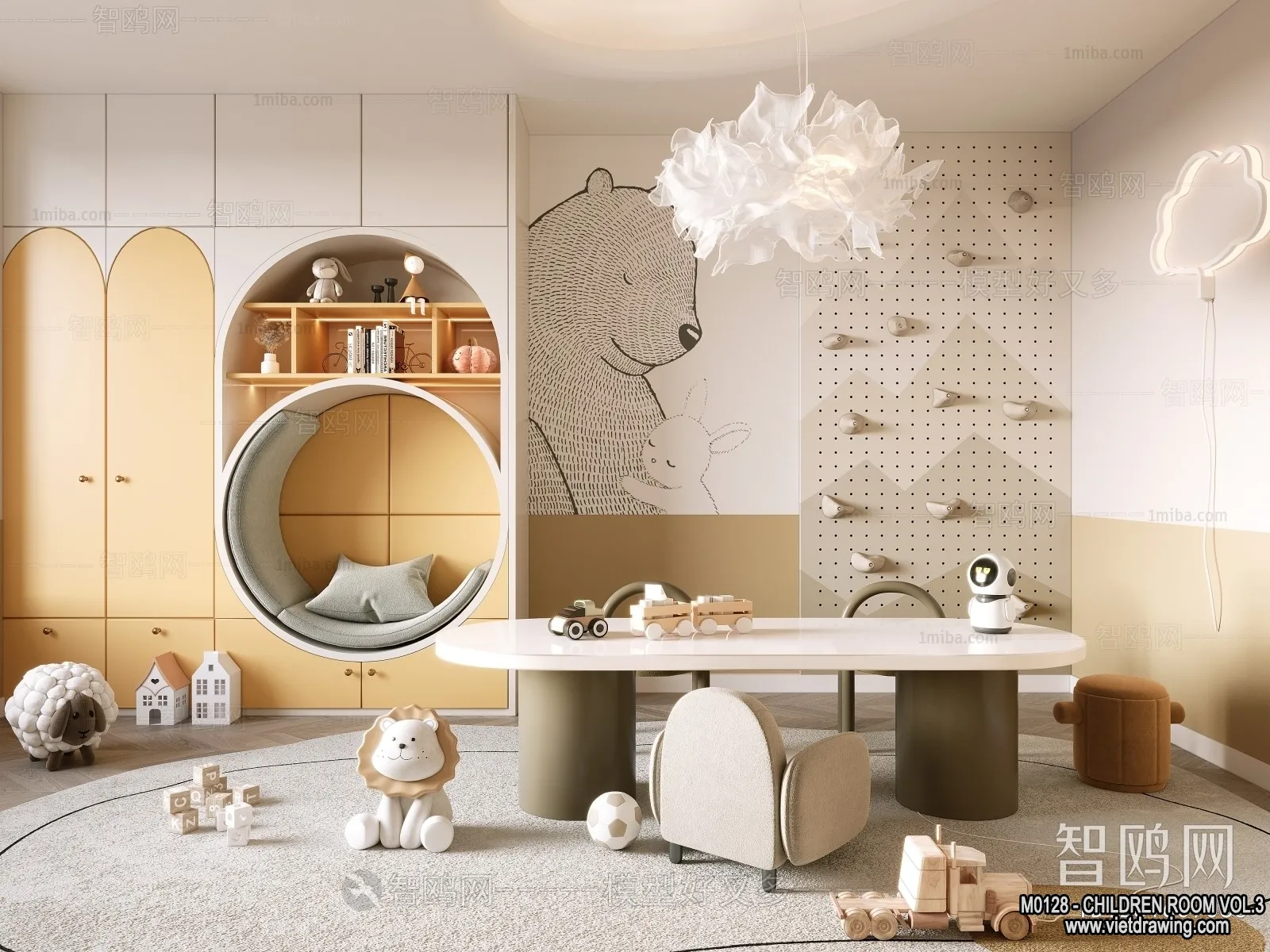 Children Room 3D Interior Scene - 3D Models - 495