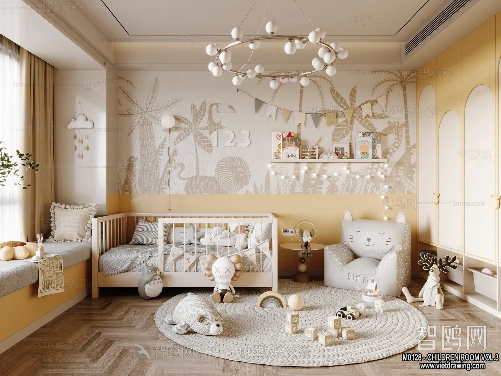 Children Room 3D Interior Scene - 3D Models - 496