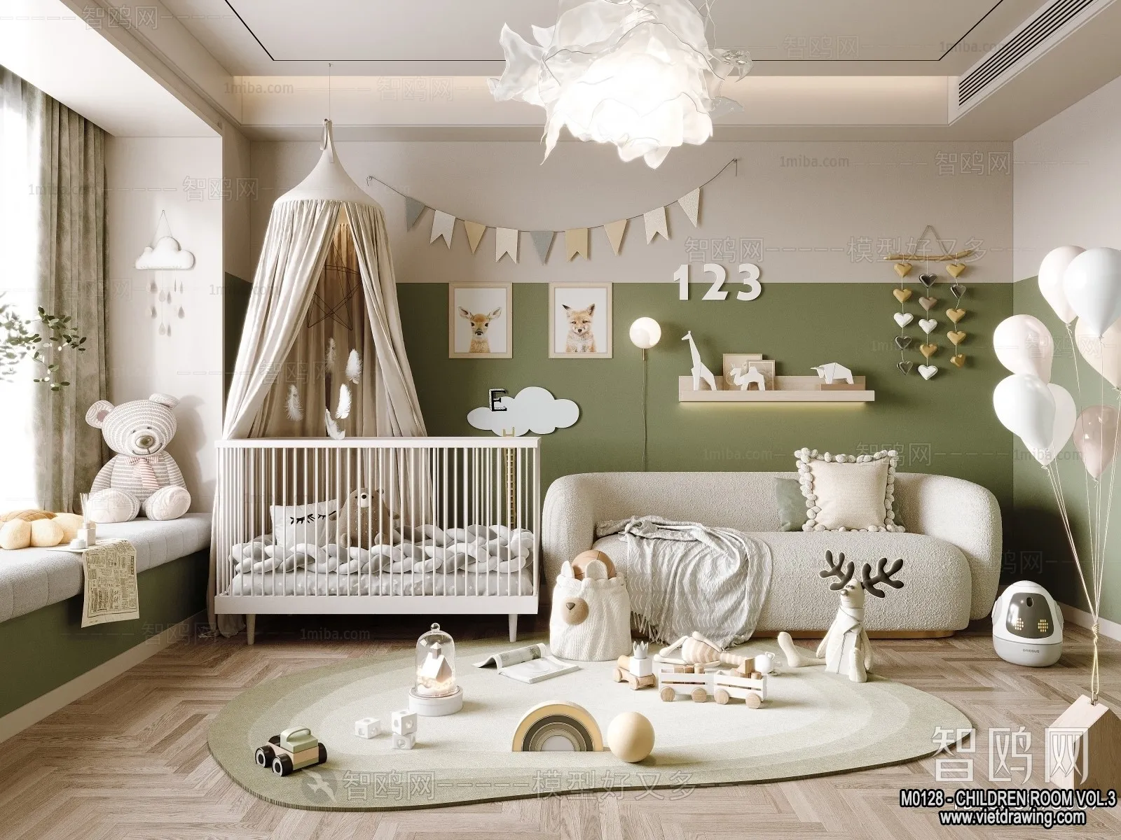 Children Room 3D Interior Scene - 3D Models - 497
