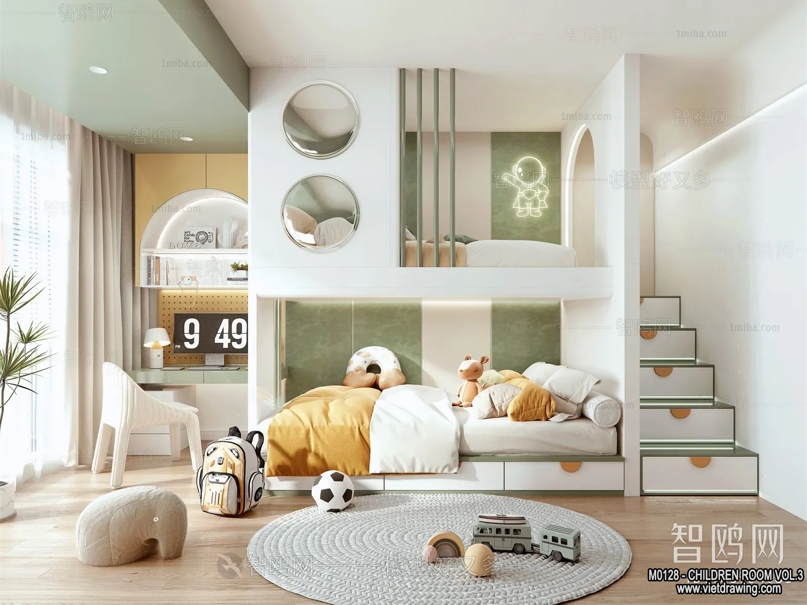 Children Room 3D Interior Scene - 3D Models - 499