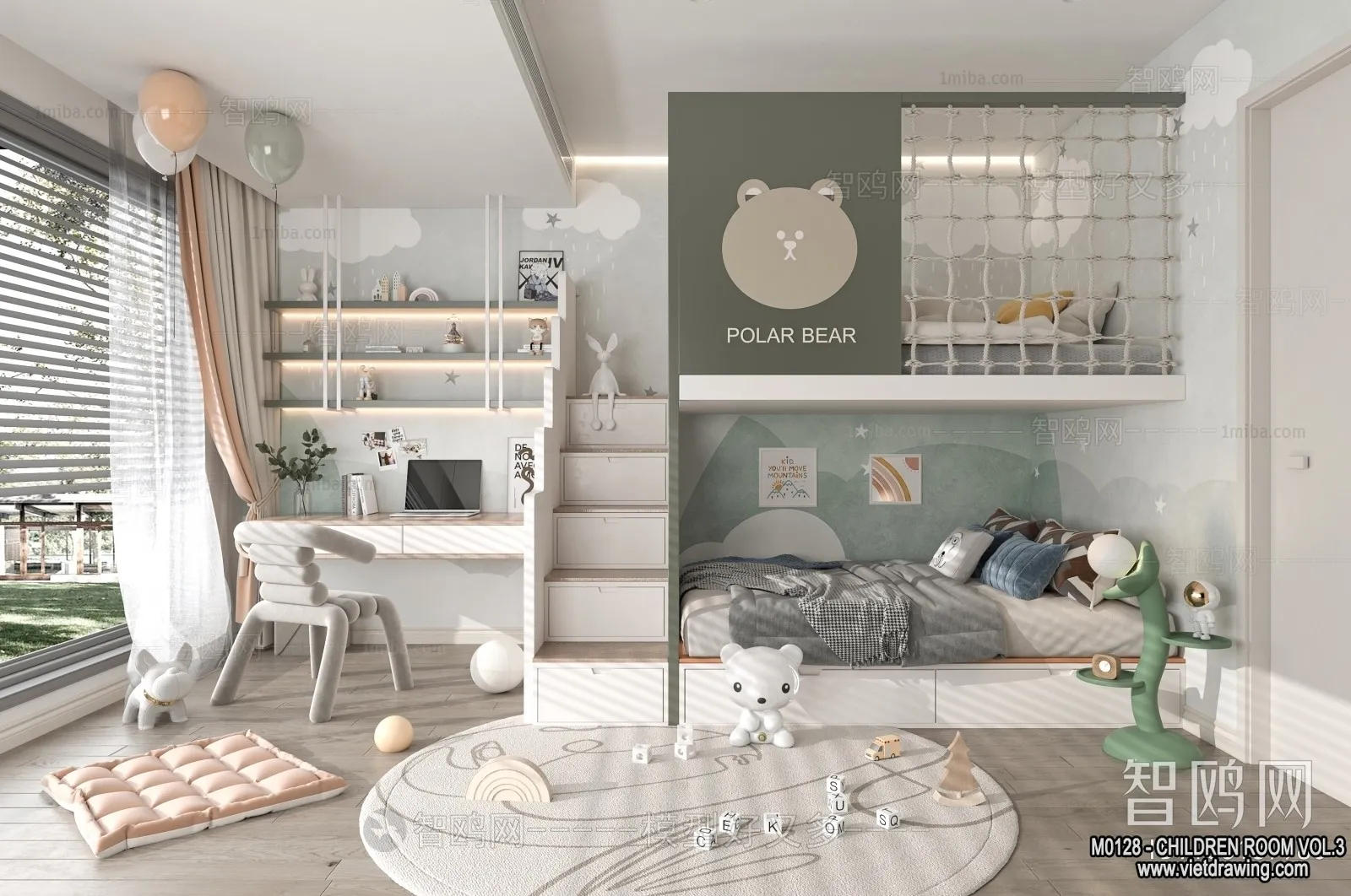 Children Room 3D Interior Scene - 3D Models - 501