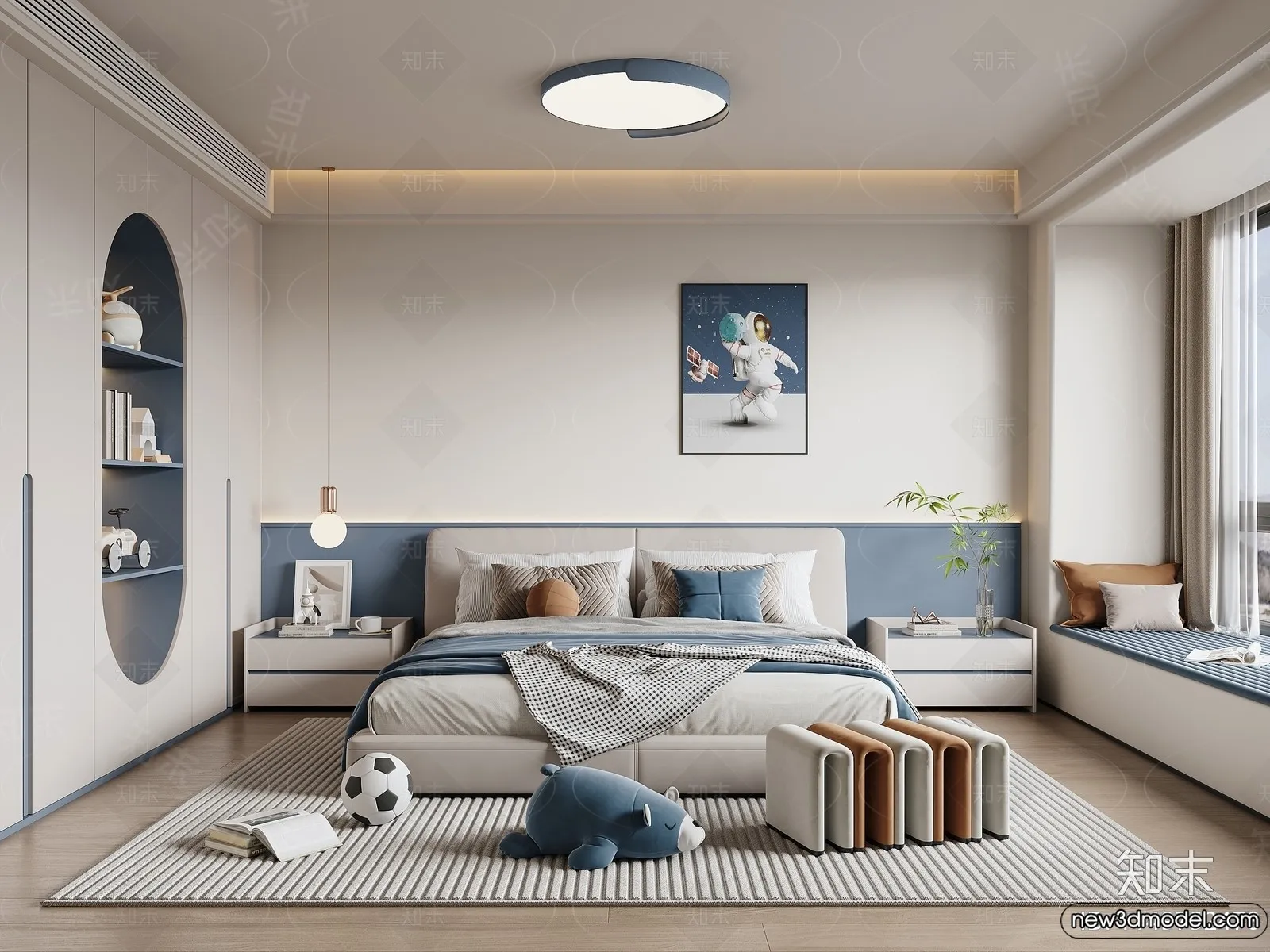 Children Room - 3D Interior Scene - Boy Room - 003