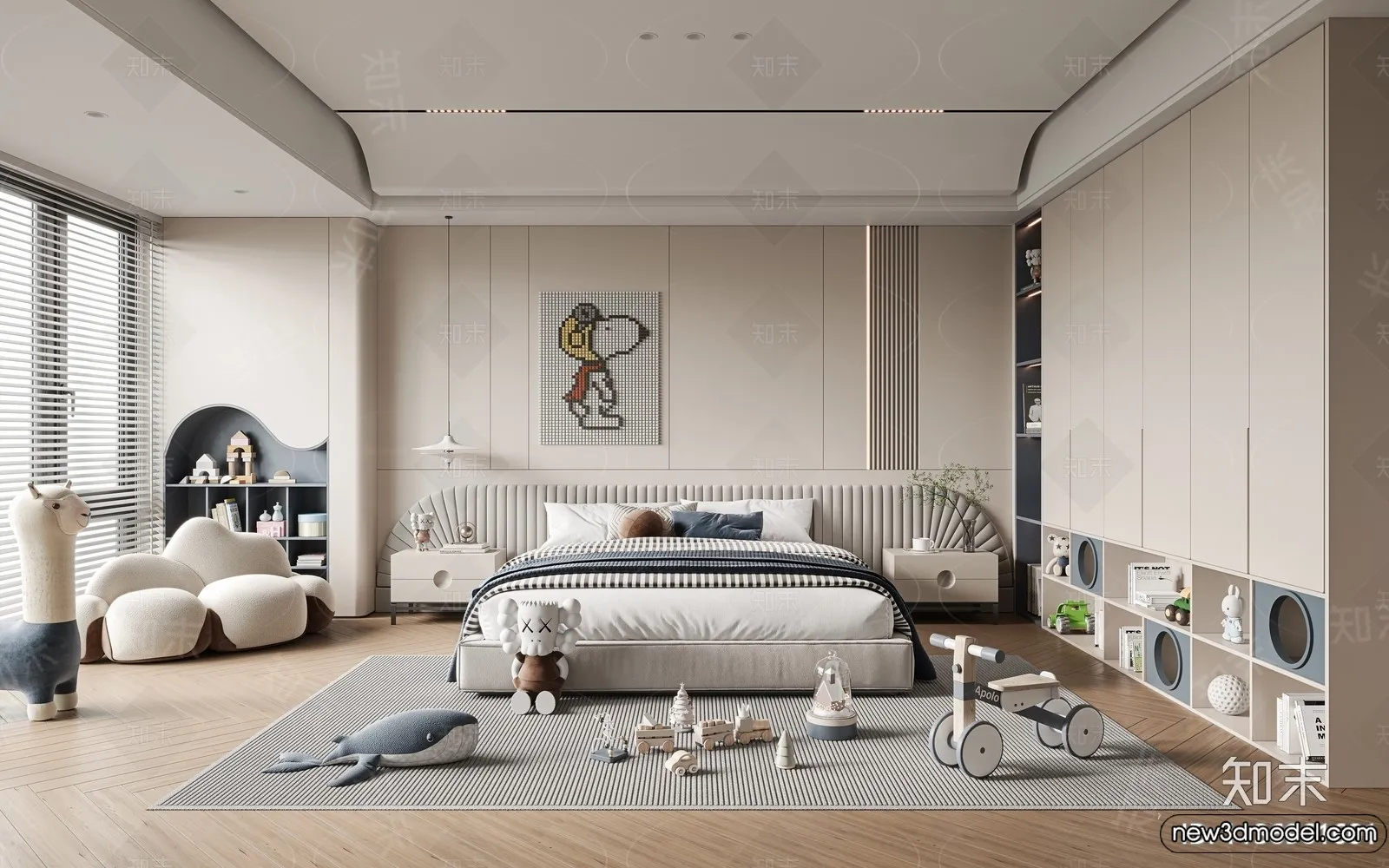 Children Room - 3D Interior Scene - Boy Room - 007