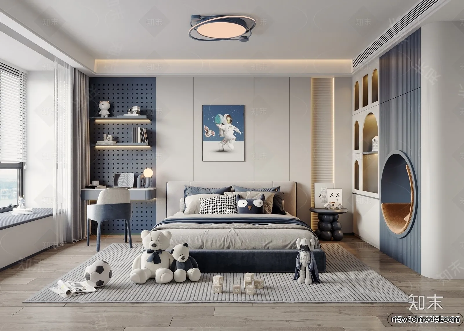 Children Room - 3D Interior Scene - Boy Room - 009