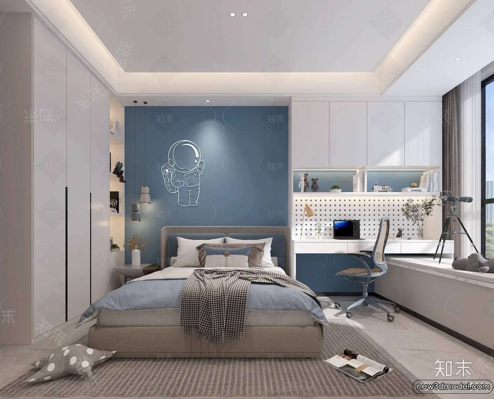 Children Room - 3D Interior Scene - Boy Room - 014