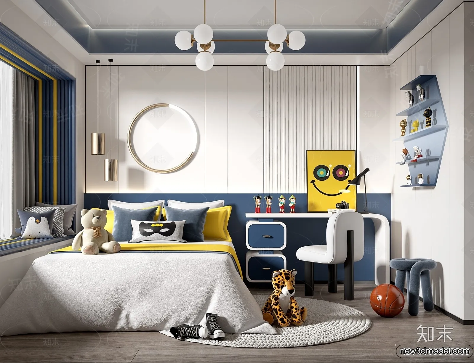 Children Room - 3D Interior Scene - Boy Room - 017