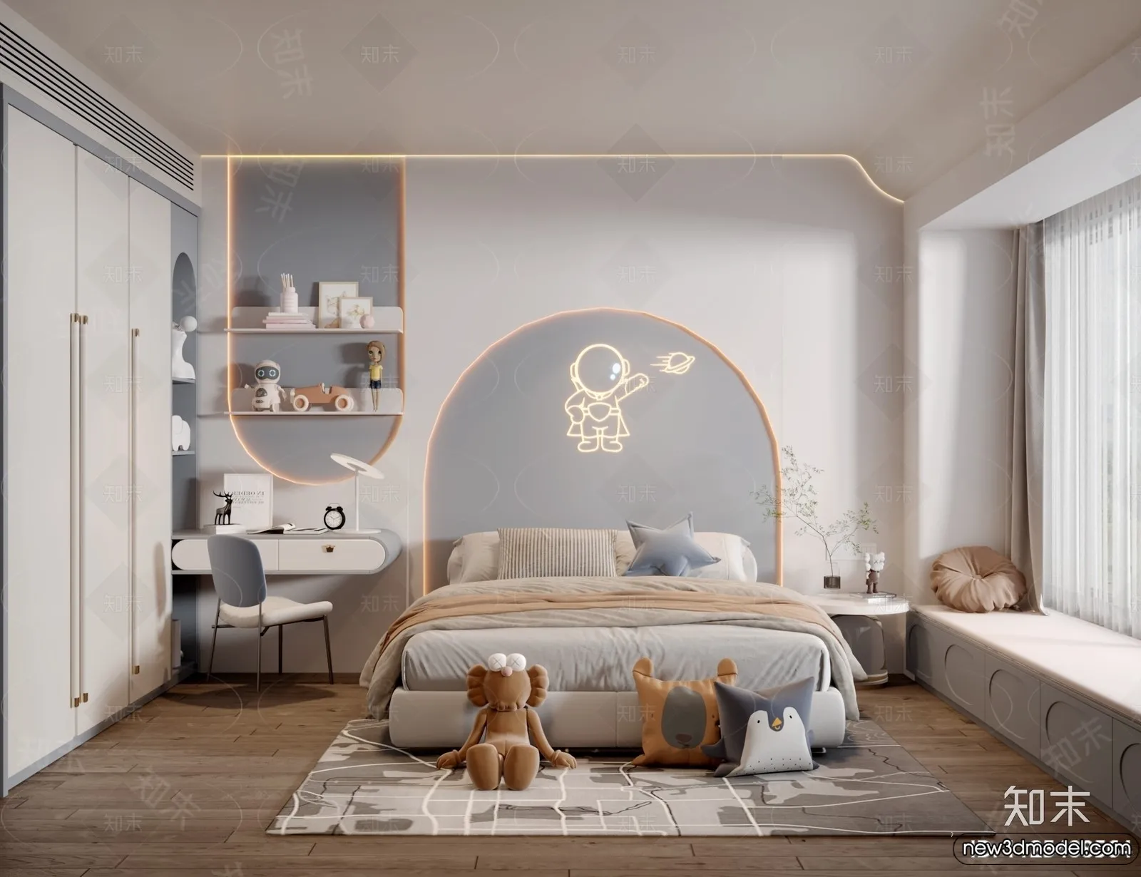 Children Room - 3D Interior Scene - Boy Room - 021