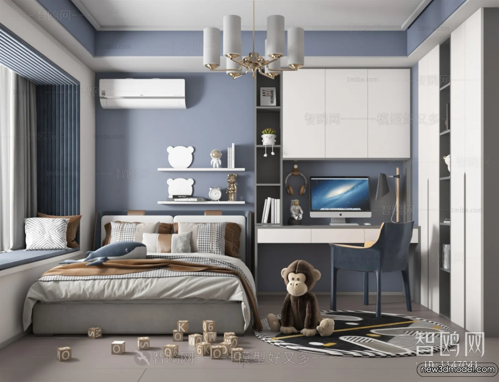 Children Room - 3D Interior Scene - Boy Room - 022