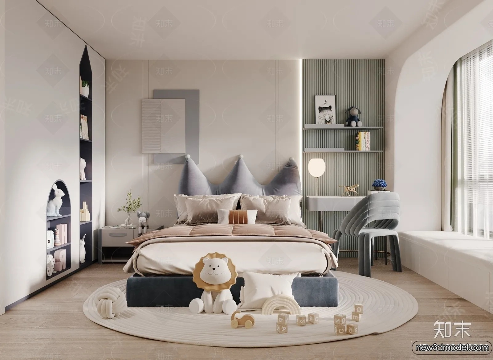 Children Room - 3D Interior Scene - Boy Room - 029