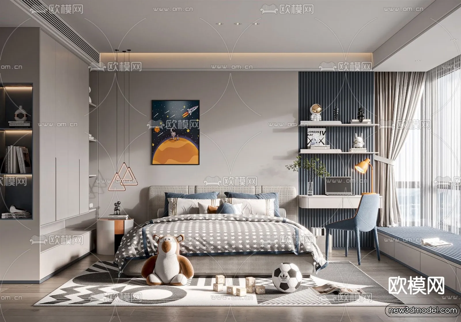 Children Room - 3D Interior Scene - Boy Room - 034