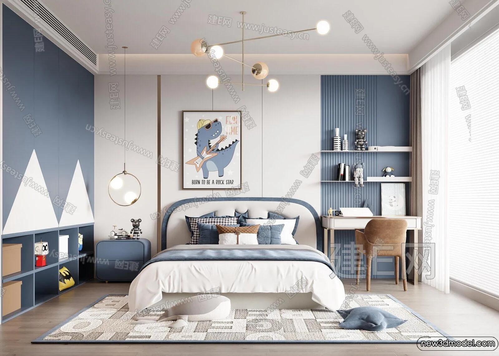 Children Room - 3D Interior Scene - Boy Room - 038