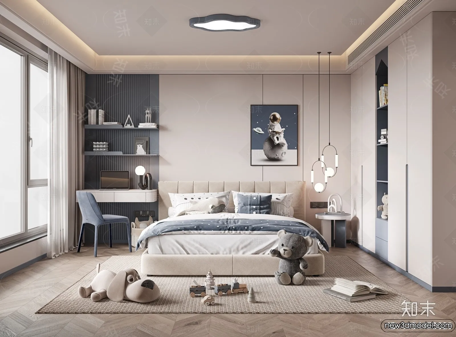 Children Room - 3D Interior Scene - Boy Room - 041