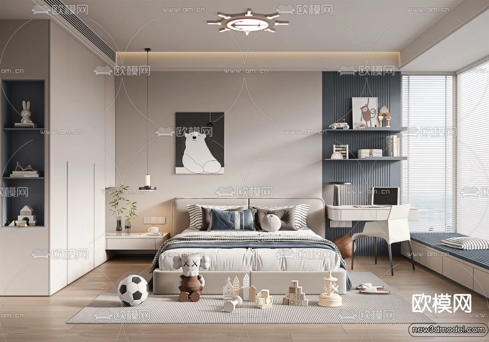 Children Room - 3D Interior Scene - Boy Room - 044