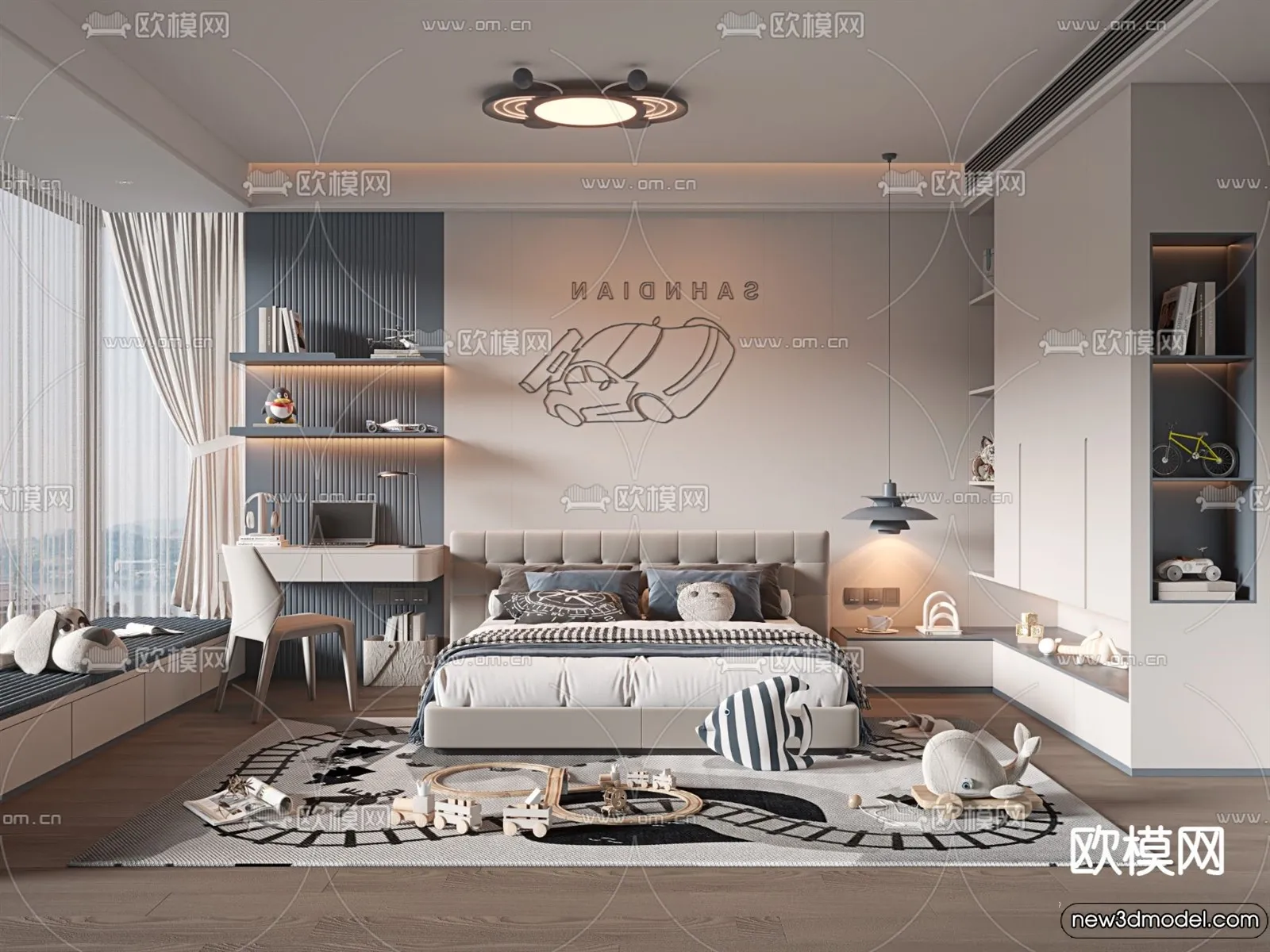 Children Room - 3D Interior Scene - Boy Room - 049