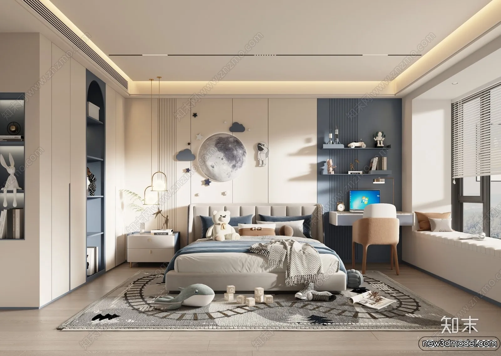 Children Room - 3D Interior Scene - Boy Room - 054