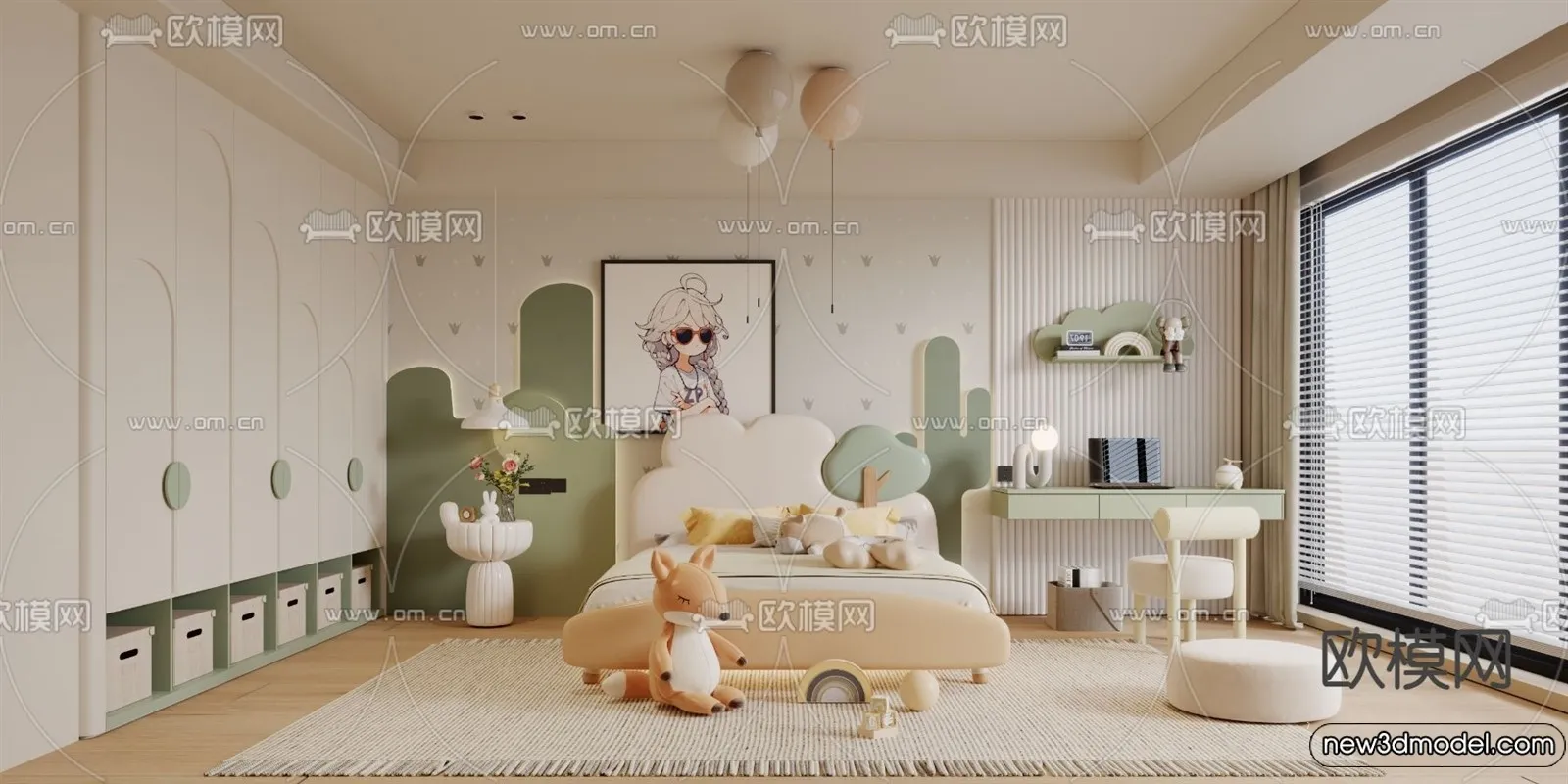 Children Room - 3D Interior Scene - Boy Room - 056