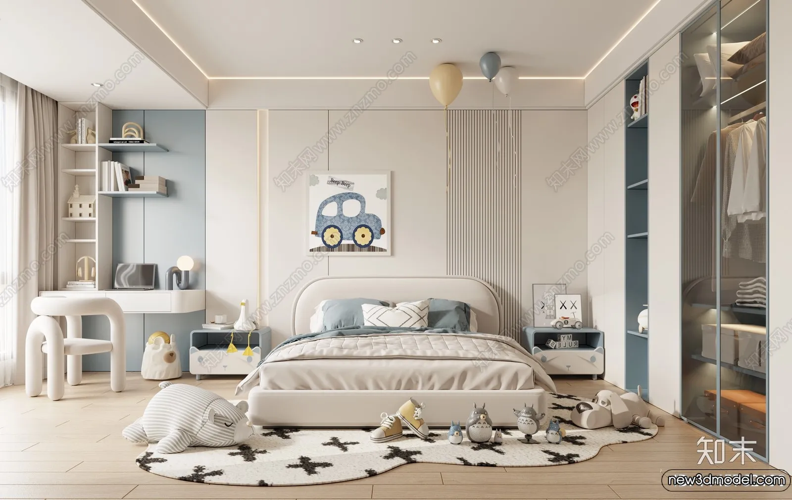 Children Room - 3D Interior Scene - Boy Room - 057
