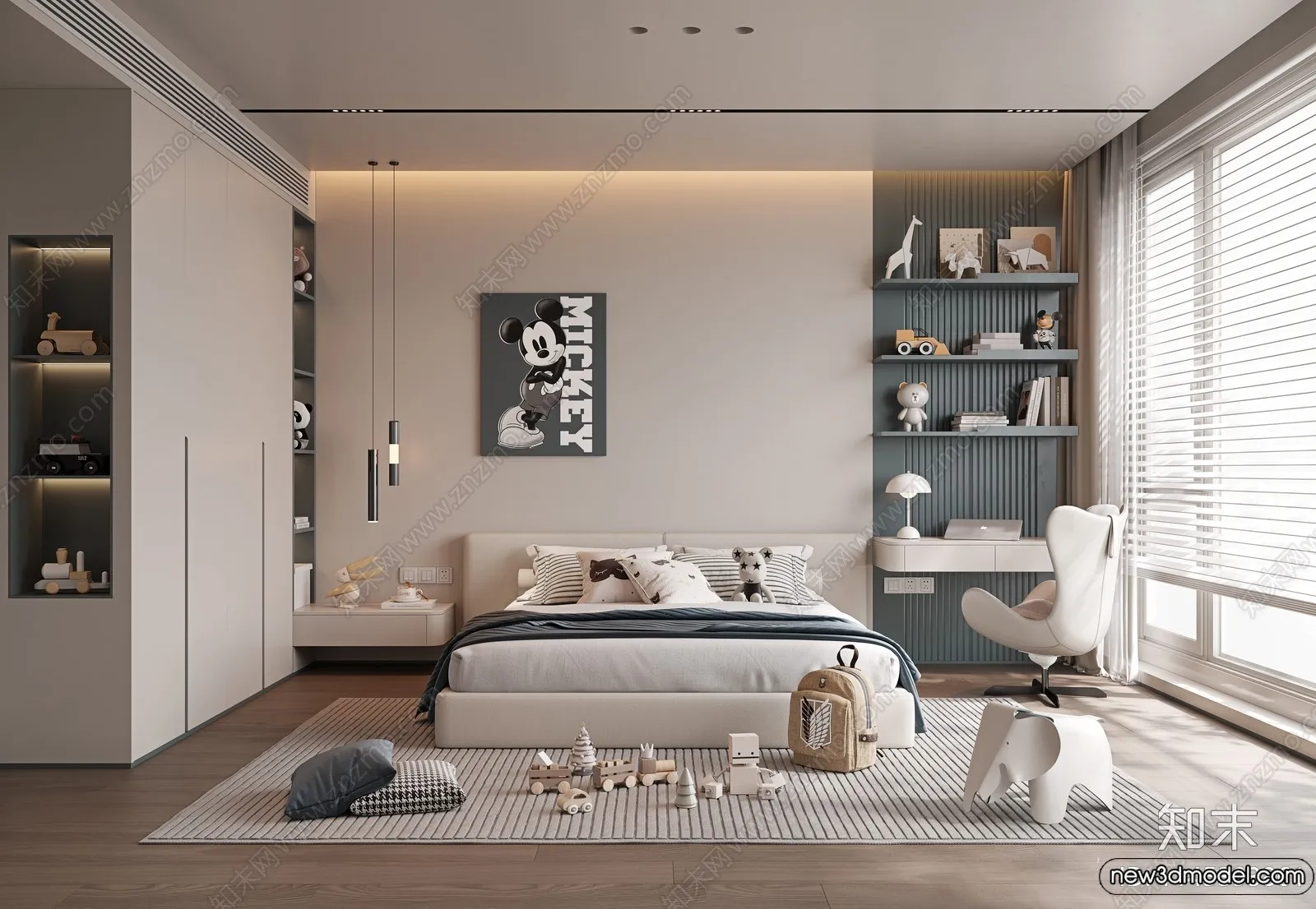 Children Room - 3D Interior Scene - Boy Room - 059