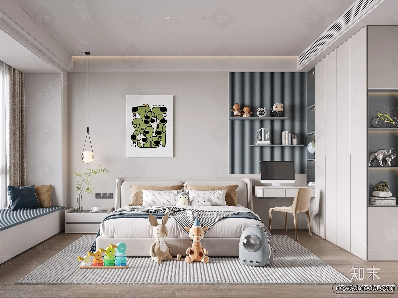 Children Room - 3D Interior Scene - Boy Room - 062