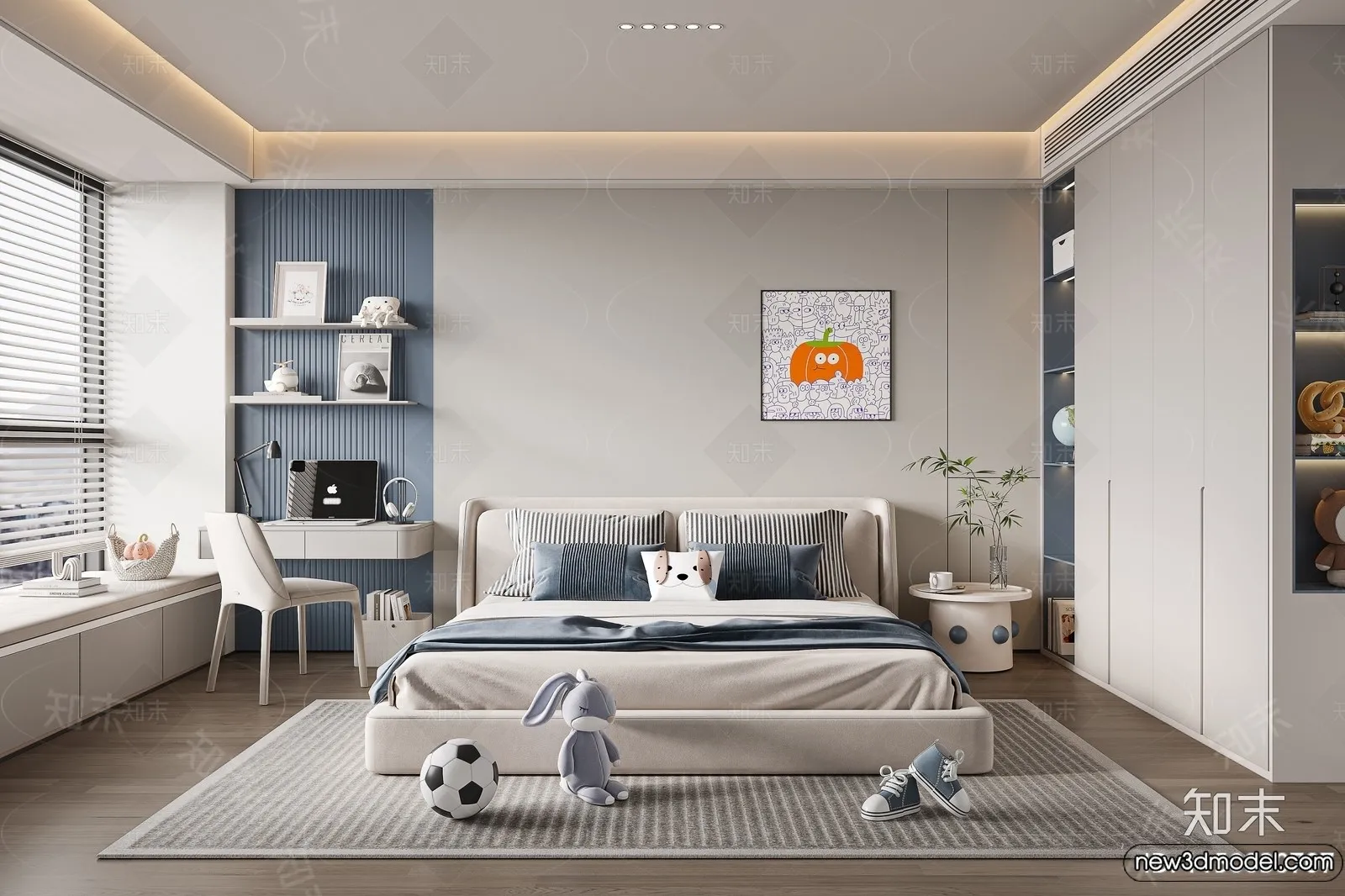 Children Room - 3D Interior Scene - Boy Room - 063